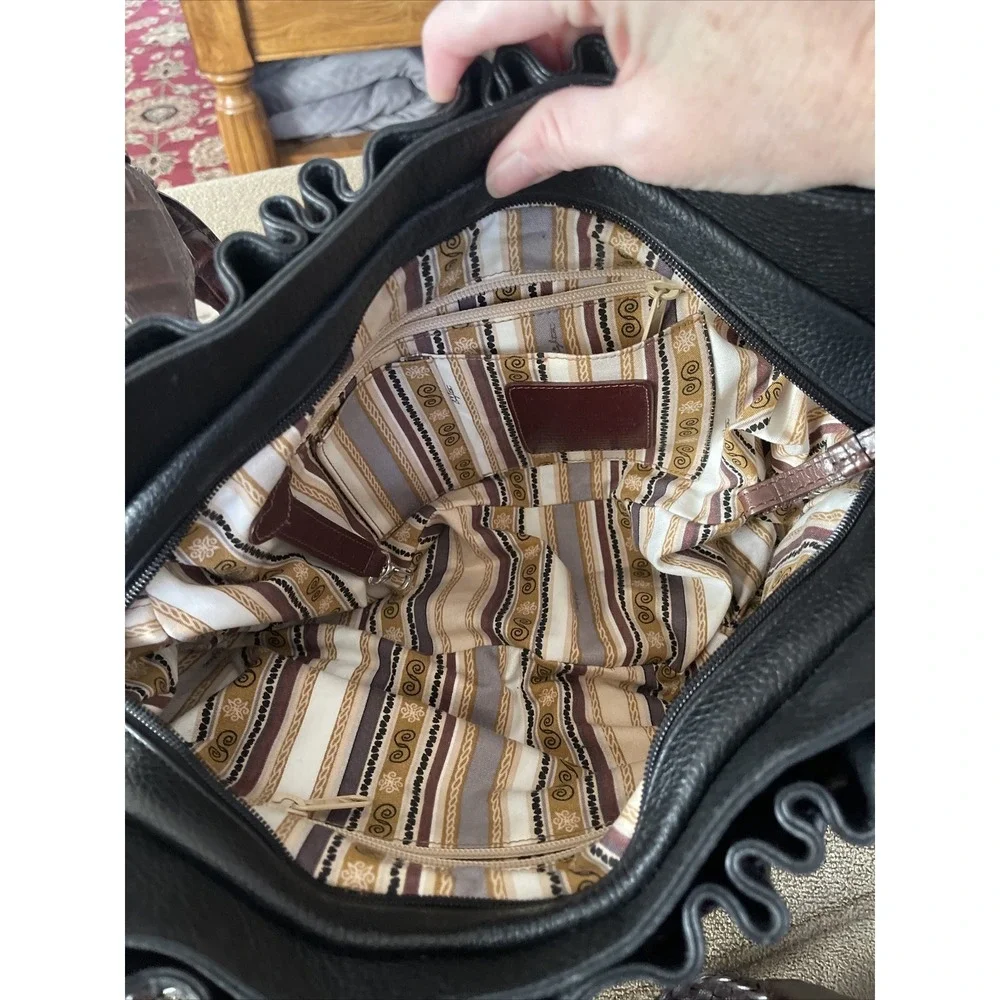 Brighton Brown Leather Satchel Handbag Purse Shoulder Bag UOO6046 (TD)
